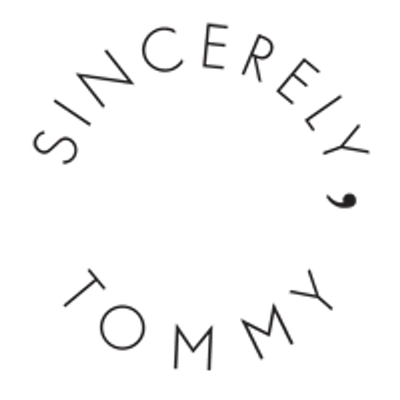 Sincerely, Tommy logo