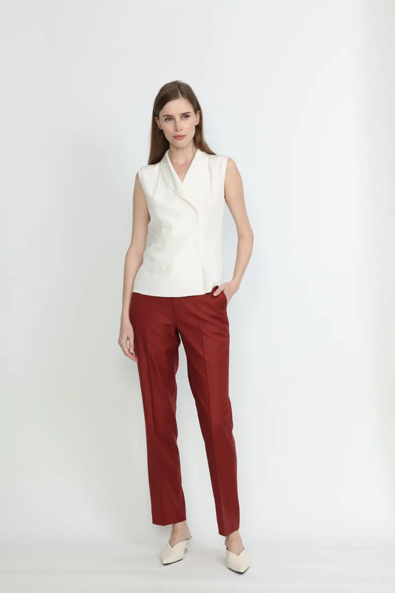 Ravenna Blouse - Silk shawl collar blouse in white