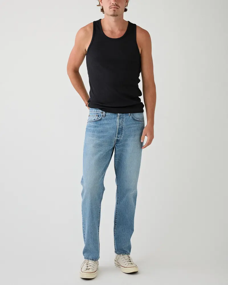 Lyocell Rib Tank Top Black