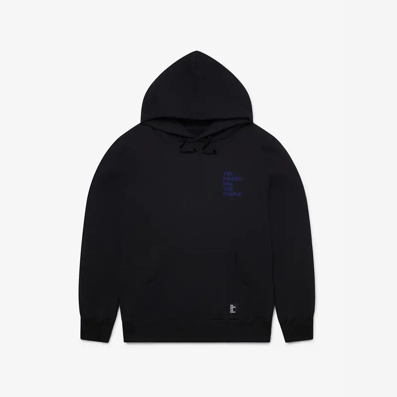STONE BLACK / BLUE HOODED SWEAT