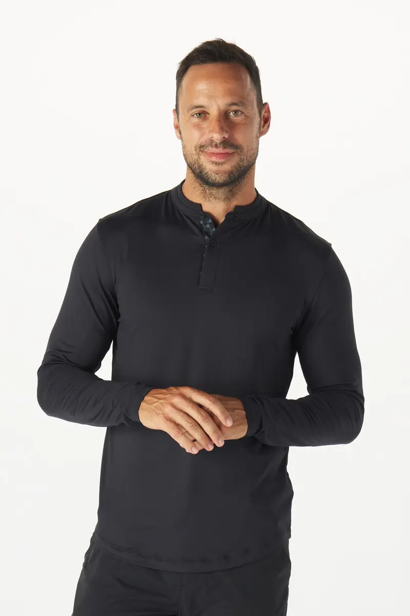 Catalyst Polo L/S | Mantra Collar | Palm Contrast