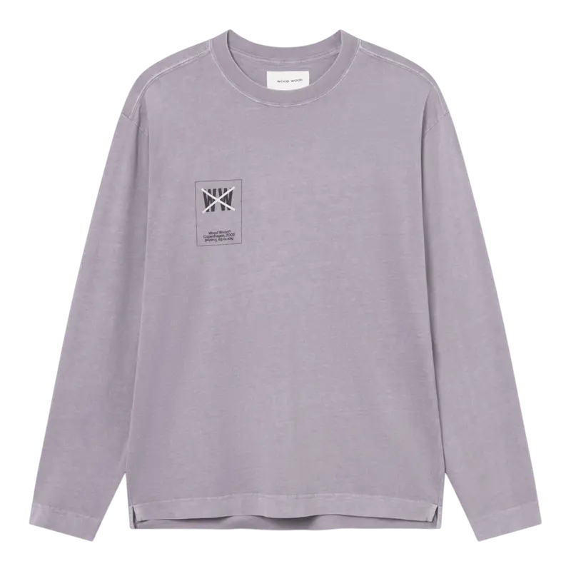 Wood Wood - Ryan Taxi LS Tee - Minimal Gray