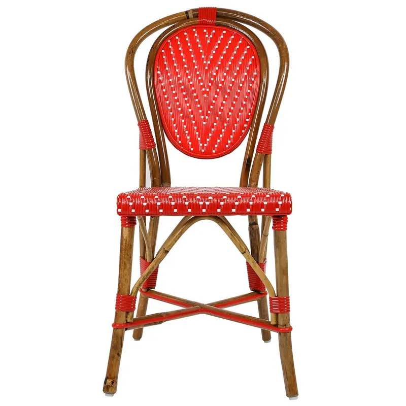Red and White Mediterranean Bistro Chair (L)