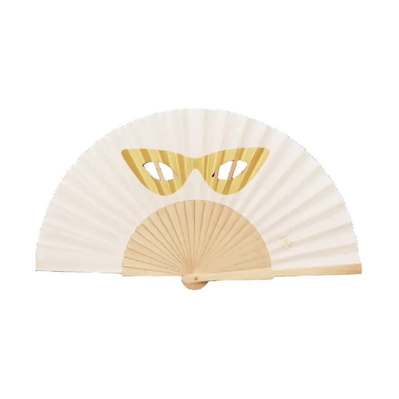 Mask Hand-Fans Ivory