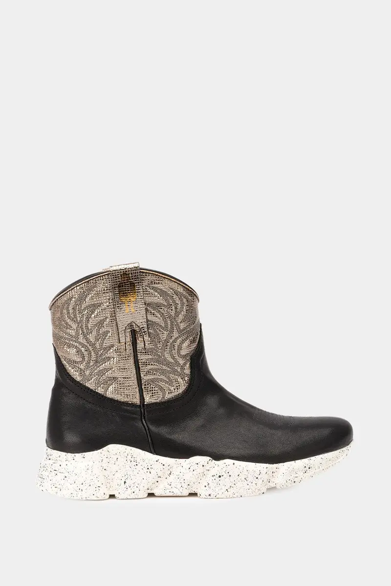 Texas Robot Santiags basses en cuir tri-colore