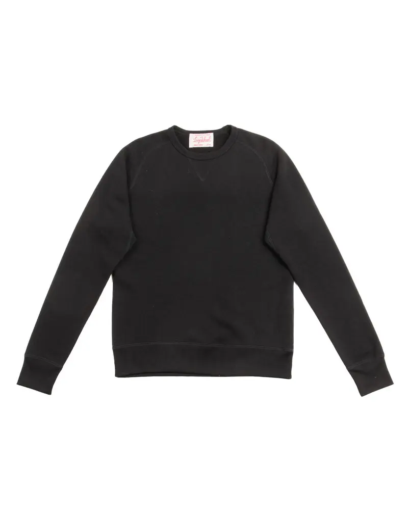 Wakayama Special Loopwheel Raglan Crewneck Sweatshirt - Blac